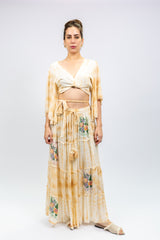 Boho Tie-Dye Crop Top & Maxi Skirt Set