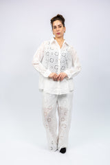 White Eyelet Lace Co-Ord Set