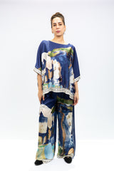 Azure Santorini Printed Co-Ord Set