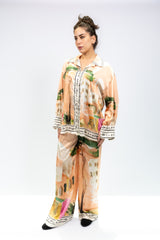 Peach Riviera Printed Co-Ord Set