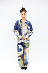 Santorini Art Printed Co-Ord Set