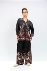 Black Paisley Printed Co-Ord Set