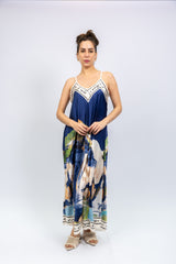 Azure Riviera Strappy Maxi Dress