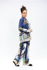 Santorini Art Printed Co-Ord Set