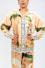Peach Riviera Printed Co-Ord Set