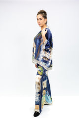 Azure Santorini Printed Co-Ord Set