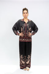 Black Paisley Printed Co-Ord Set