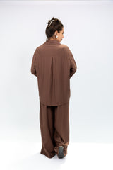 Mocha Tie-Waist Co-Ord Set