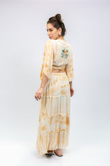 Boho Tie-Dye Crop Top & Maxi Skirt Set