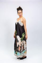 Black Riviera Strappy Maxi Dress