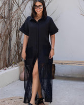 Crochet Charm Dress Black