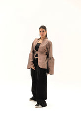 Safy nadim-Classic Mist Jacket_Brown