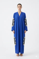 Blue Contrast Abaya
