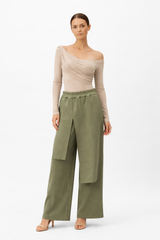 Olive Drape Pants