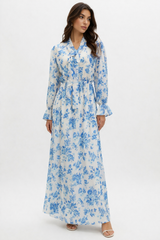 Blue Floral Maxi Dress