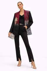 Printed Panel Blazer