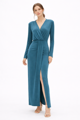 Wrap Slit Maxi Dress
