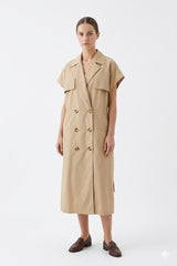 Short-Sleeved Trench Dress