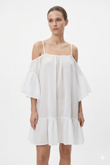 White Ruffle Dress