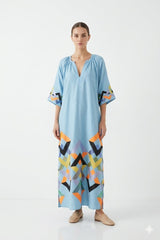 Emerald Mosaic Kaftan