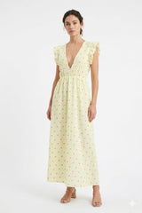 Heart Ruffle Maxi Dress