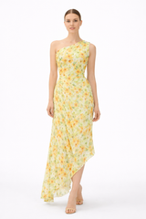 One Shoulder Floral Dress