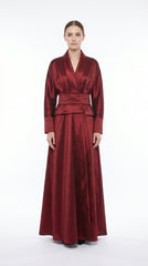Garnet Satin Maxi Dress
