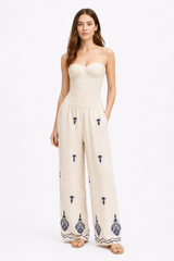 Ivory Motif Pants