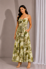 Olive Muse Midi Dress
