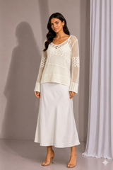 Ivory Crochet Top