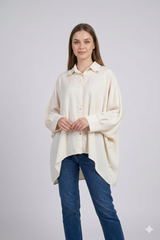 Crystal-Embellished Batwing Shirt