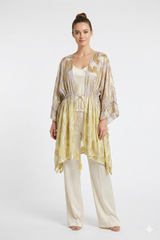 Golden Paisley Ombre Kimono