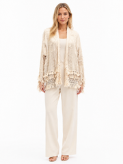 Ivory Fringe Cardigan