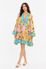 Amalfi Lemon Tiered Dress