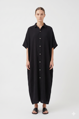 Black Relaxed Maxi Dress