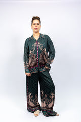 Emerald Paisley Printed Co-Ord Set