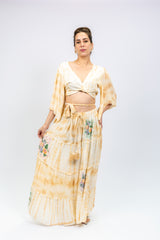 Boho Tie-Dye Crop Top & Maxi Skirt Set
