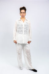 White Eyelet Lace Co-Ord Set
