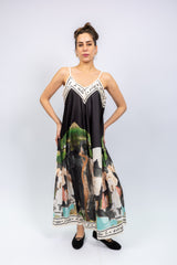 Black Riviera Strappy Maxi Dress