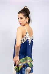 Azure Riviera Strappy Maxi Dress