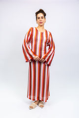 Sunset Zigzag Knit Maxi Dress