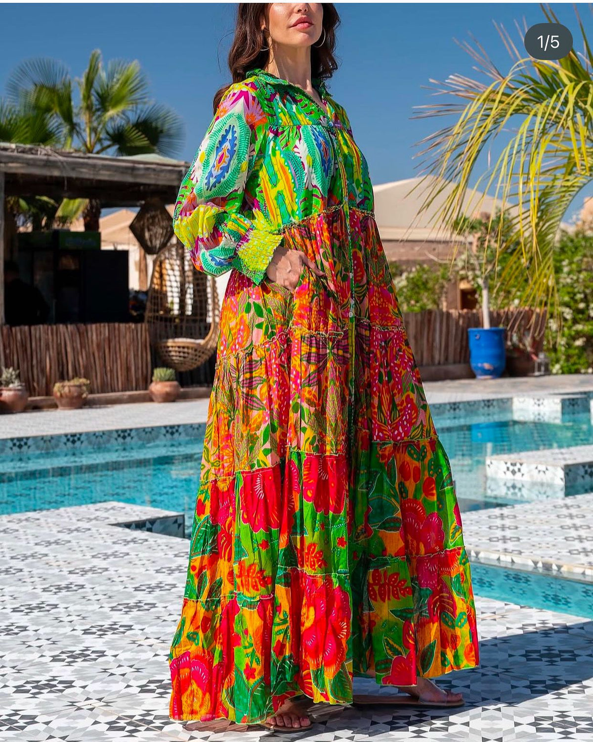 Shosho’s fashion-Colorful Dress