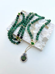 سبحة الجاد الطبيعي ودلاية وجه المسجد النبوي والكعبة الشريفة