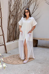 Crochet Charm Dress White