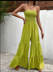 Lime strapless jumpsuit