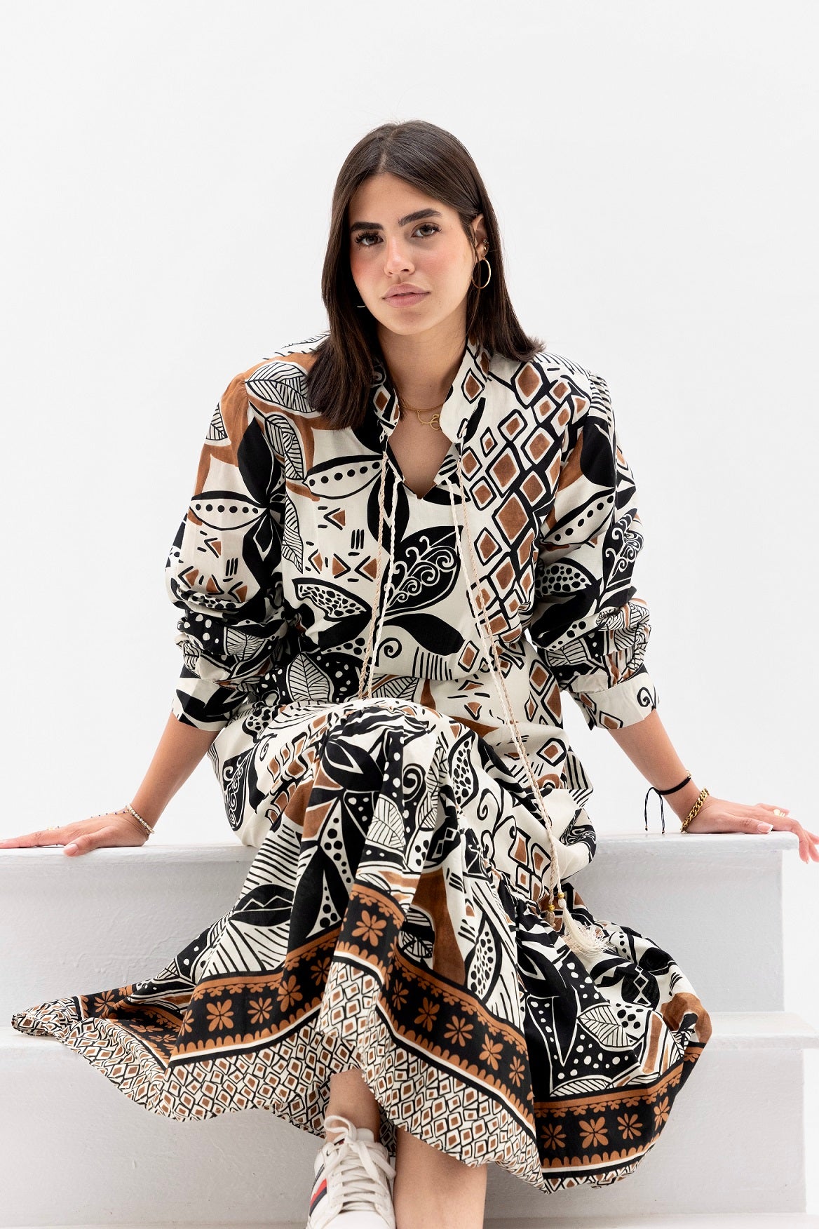 Safy nadim-Flowy dress_black