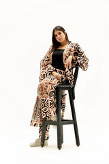 Safy nadim-Echo Kimono Set_Copper Brown