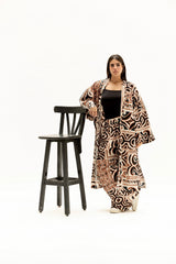 Safy nadim-Echo Kimono Set_Copper Brown
