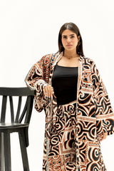 Safy nadim-Echo Kimono Set_Copper Brown