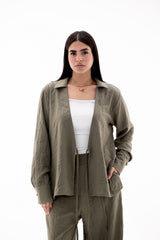 Safy nadim-Olive Breeze Wrap set_Olive